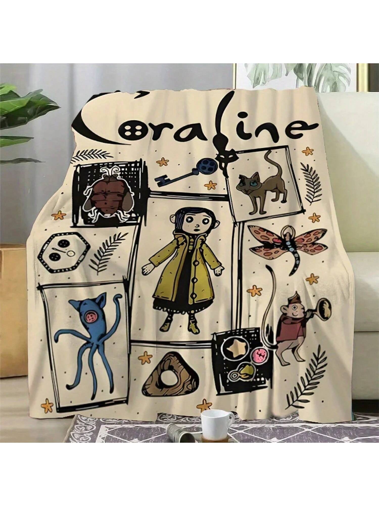 

Printed Blanket Picnic Blankets Warm Blanket Soft And Comfortable Blanket Home Travel Birthday Gift 75X95CM сірий колір