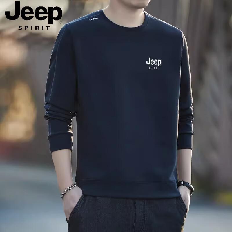JEEP SPIRIT Men's Spring Crew Neck Long Sleeve Top