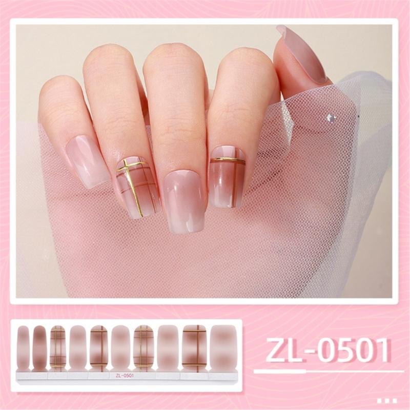 1 Sheet Nail Stickers Nail Strips Self-Adhesive DIY Nail Art Perfect for Nail Enthusiasts and Professional Manicurists