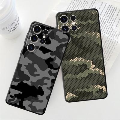 Etui na telefon do Samsung Galaxy S21 S23 Ultra 5g S8 S7 S10e S22 Plus S20 Fe S10 S9 wzór kamuflażu Camo wojskowa armia okładka