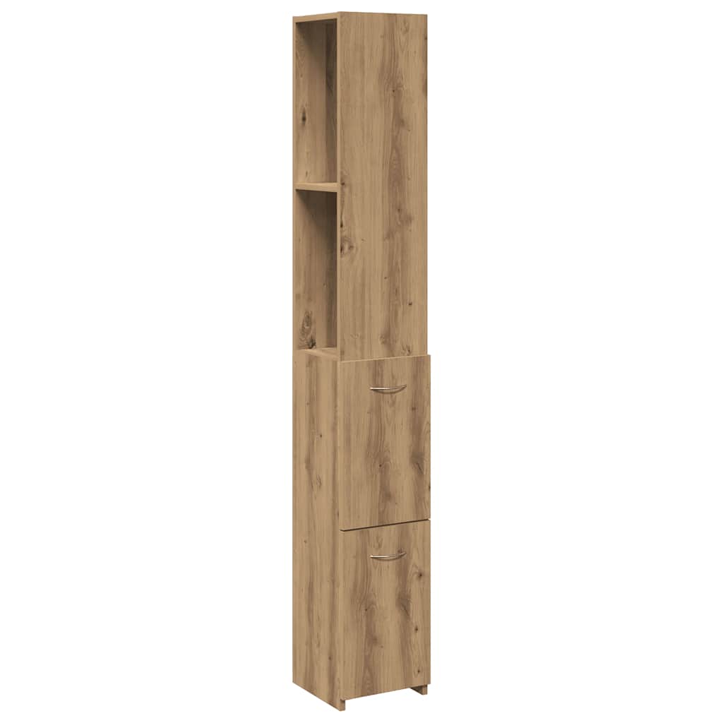 Bathroom Cabinet Artisan Oak 25 x 25 x 170 cm Engineered Wood