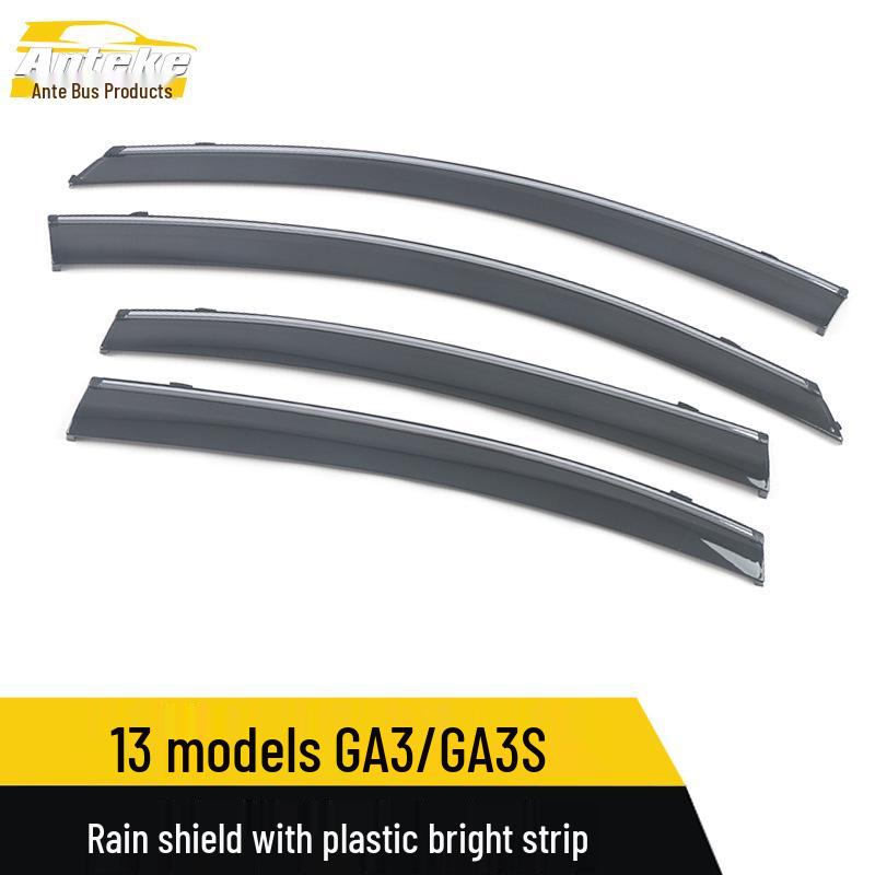 Rain Deflectors with Bright Strip for Trumpchi GA3/GA3S Models - Decorative Exterior Car Accessories
