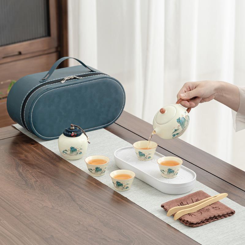 Ru Kung Fu Xishi Pot Travel Tea Set Gift Box Set High-end Business Event Gift Company