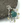 Natural Amazonite Gemstone 925 Sterling Silver Jewelry Designer Pendant 1.58" AJP-93