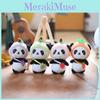 Super Soft Short Plush Panda Keychain Cute Carrot Panda Bag Charm For Kids