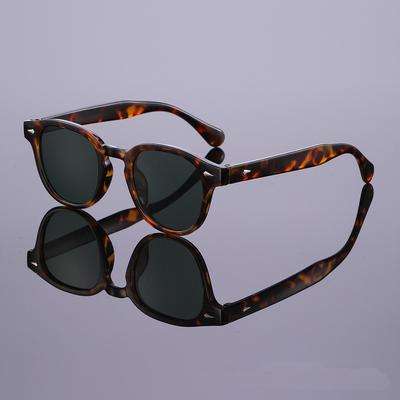 Vintage Klinknagel Schildpad Rond Zonnebril Dames Heren 2026 Merk Design Retro Geel Blauw Glas Vierkant Zonnebril