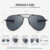 SUNGAIT Polarized Aviator Military UV400 Pilot Bayonet Temples SGT288HH JP Men's Sunglasses, Style, 100% Protection, (Black Frame/Gray Lenses)