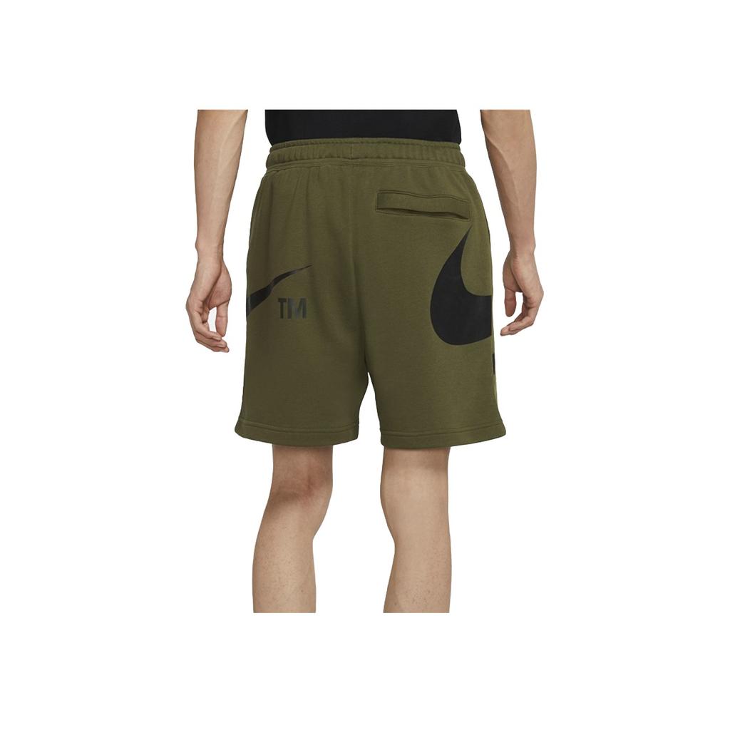 Nike Sportswear Swoosh Large Logo Loose-Fit Casual Shorts Men Bottoms Military-Green DD5998-326