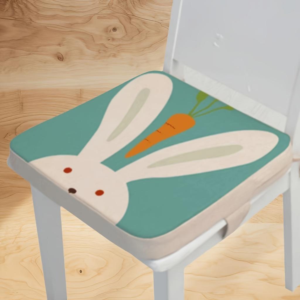 

Whimsical Rabbit & Carrot Design Cushion Breathable Seat Pad with Zip Closure,Students and Home Use, Hand Washable,