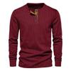 Men's 2026 Corduroy Henley Slim Fit Long Sleeve T-Shirt