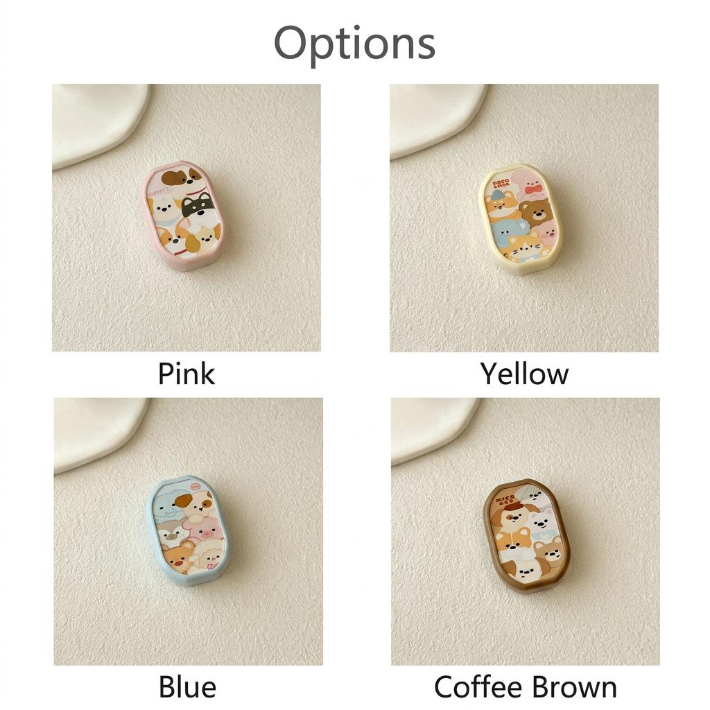 Portable Lens Companion Box Compact Cute Cartoon Lens Box Contact Lens Case Pp Material For Backpack Work Daily Home Storage