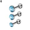 3 Pcs Rhinestone Ear Studs Fashion Tragus Helix Bar Cartilage Piercing Earrings