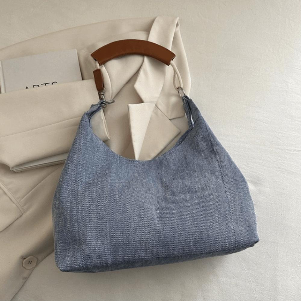 Vintage Denim Shoulder Bag Y2k Women Handbags Fashion Denim Tote Bags  Work Bag