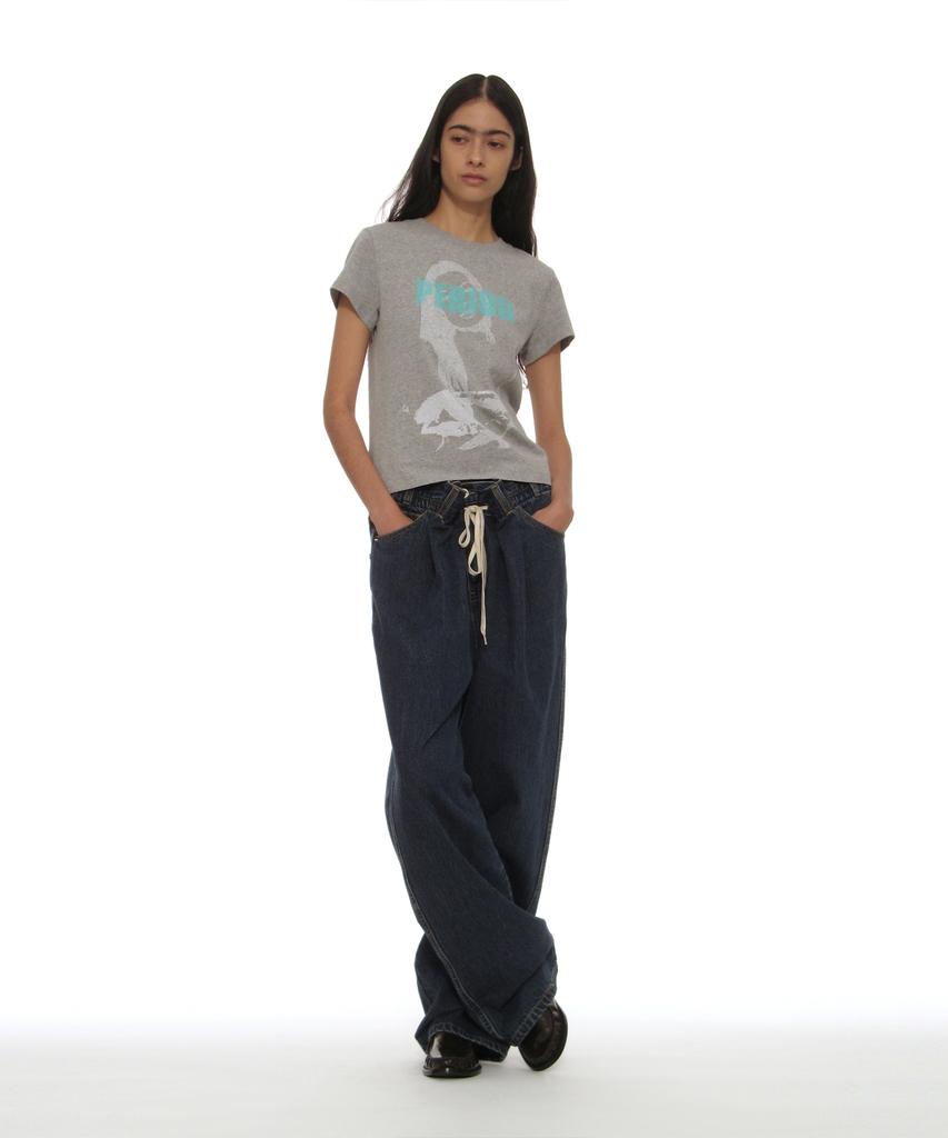 PARTIMENTO WOMEN Period Printed Tee_Melange