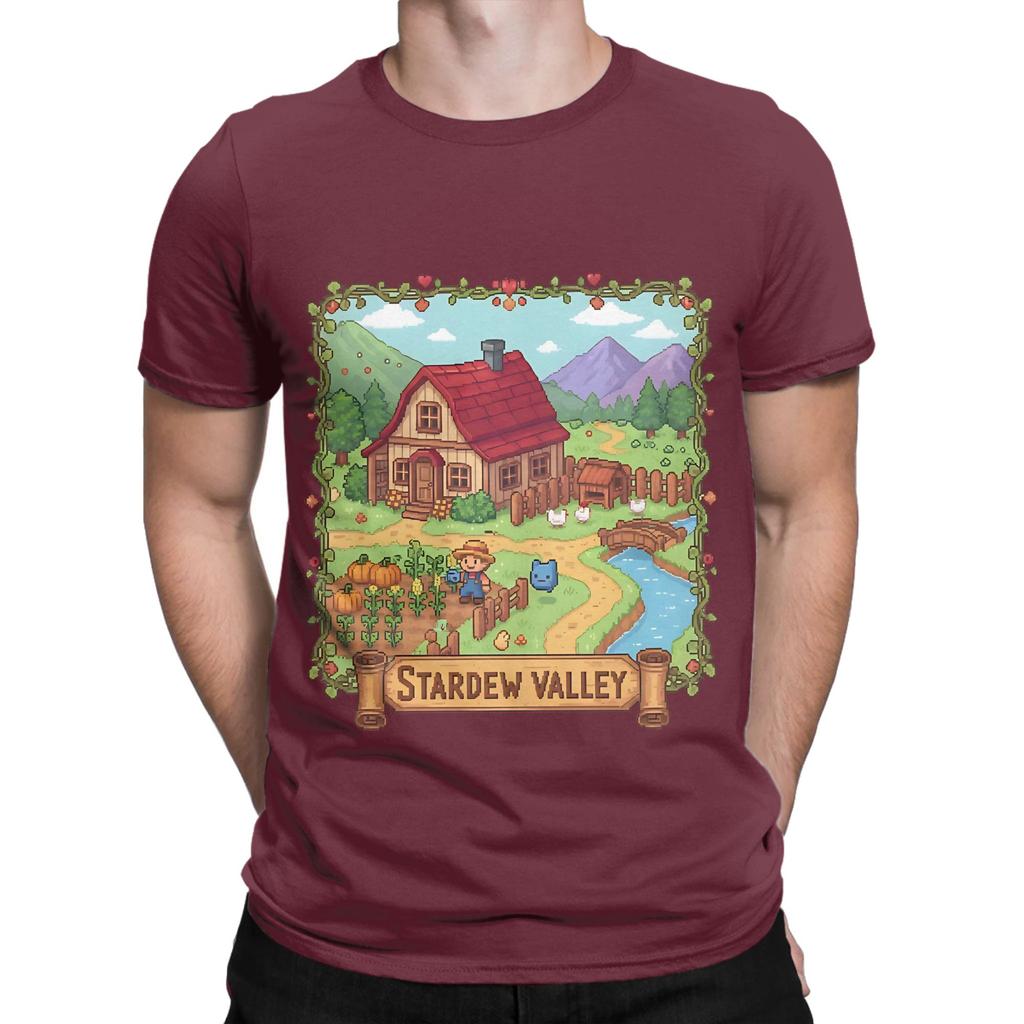 Stardew Valley Classic Pixel Art Graphic 100 Cotton TShirt Stardew Valley Tops Tees For Unisex