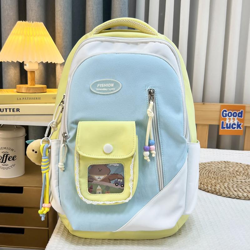 2025 New Model, Cute College for Junior High School Students, Japanese Large-capacity Simple Casual Backpack, College Student Schoolbag for Women
