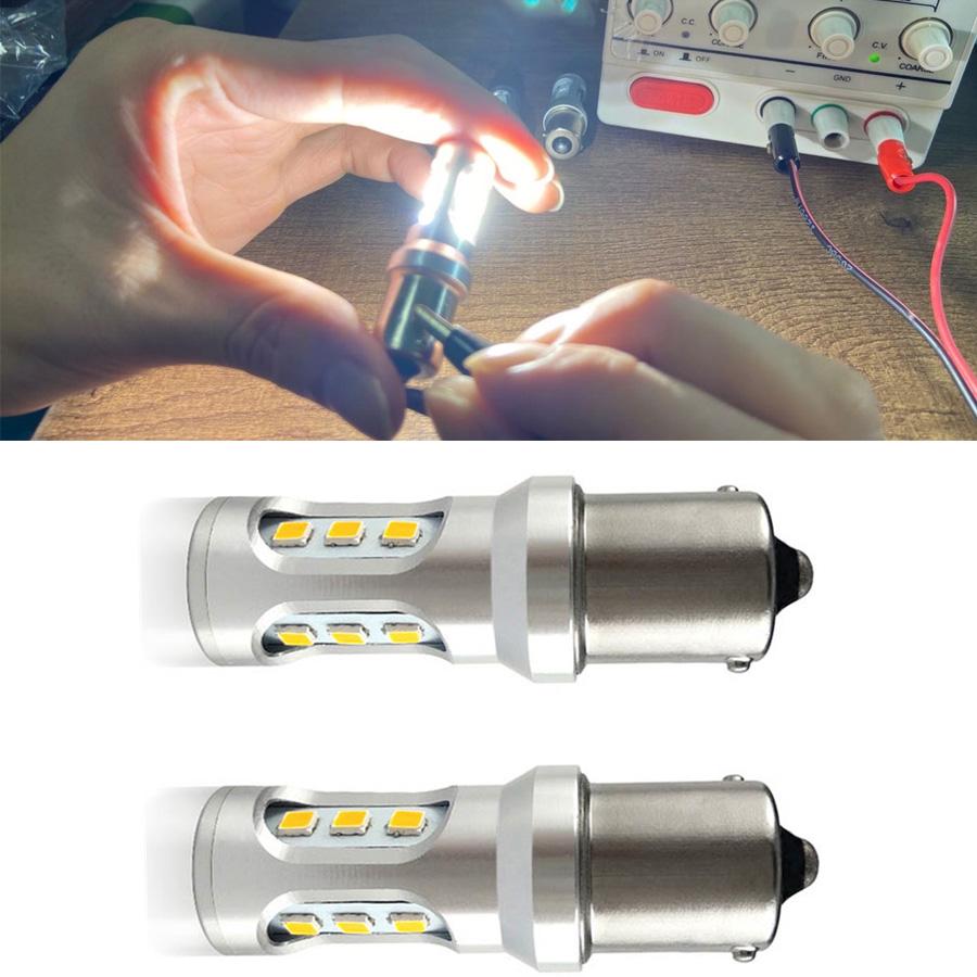 2x Car Tail Lightc 1156 LED BA15S Auto Brake Reverse Lamp DRL Rear Parking Bulbs
