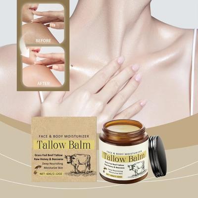 Hovězí lůjový hydratační krém s medem hydratuje a zjemňuje pokožku Krém z hovězího loje hydratuje suchou pokožku.