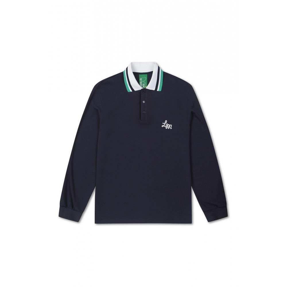 

LUCKYMARCHE Knitted Collar Polo T shirtQUTAX22551NYX