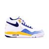 Nike Flight Legacy Slip Resistant Abrasion Resistant Mid top Vintage Basketball Shoes Men's White Blue BQ4212-102(Team626-)