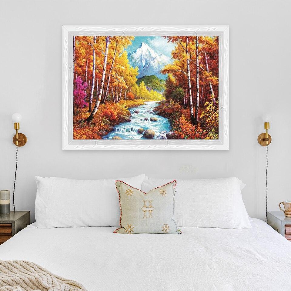 New DIY 5D Diamond Painting Snow Scene Diamond Embroidery Tree Cross Stitch Full Round Drill Mosaic Art Home Decor Gift