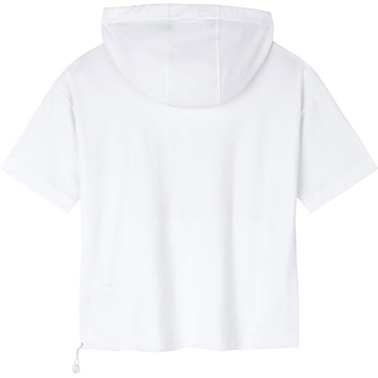 Anta Training Series Hooded Loose Breathable Running Training T-Shirt Women tops Snow-White 162437114-1