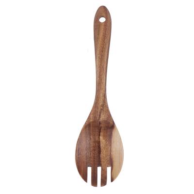 Teak Wood Tableware Food Grade Wooden Kitchen Restaurant Dining Tableware for SaladFork