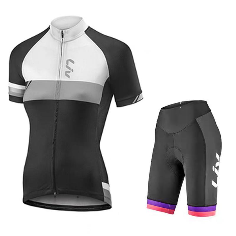 2026  Breathable Cycling Suit Set  Short Sleeved Women's Slim Fit Cycling Suit Set Summer Sun Protection Cycling Jersey High Elasticity Cycling Bib