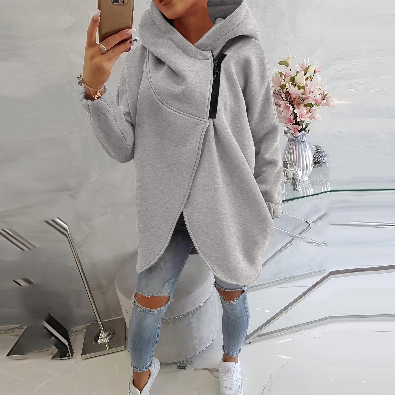 

Жіноча куртка на ґудзиках зі штучної замші, оверсайз, зі збіркою по низу, короткої довжини, повсякденний вінтажний верхній одяг з кишенями S світло-сірий колір