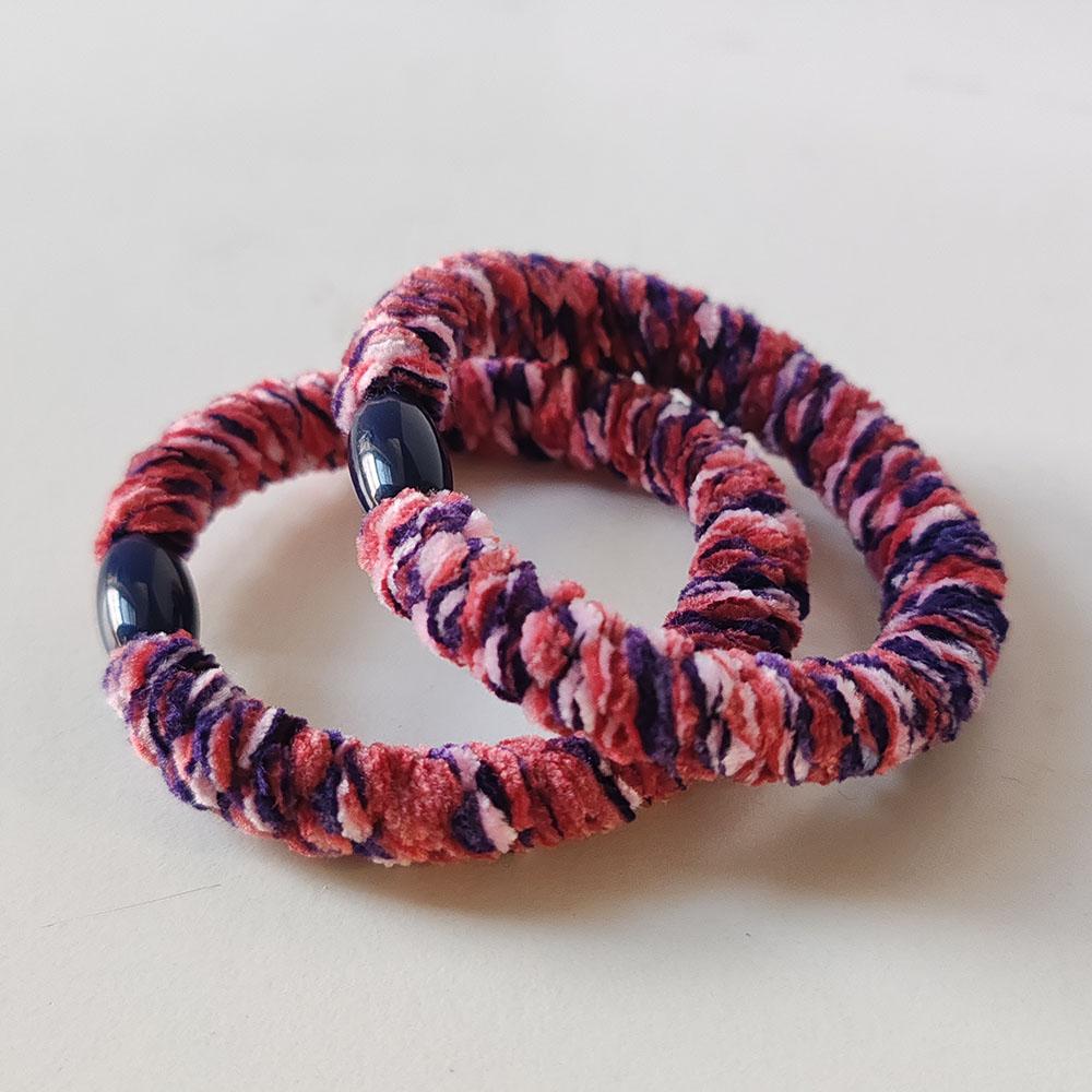 

2 шт. Плюшевые резинки для волос с цветными блоками, высокой эластичности, для женщин, толстые резиновые петли для волос, скранчи, держатели для хвостиков