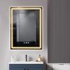 Modern Wall Mount Bathroom Mirror W/ LED Lights, Adjustable Color & Brightness, Anti-Fog Technology, Time & Temperature Display