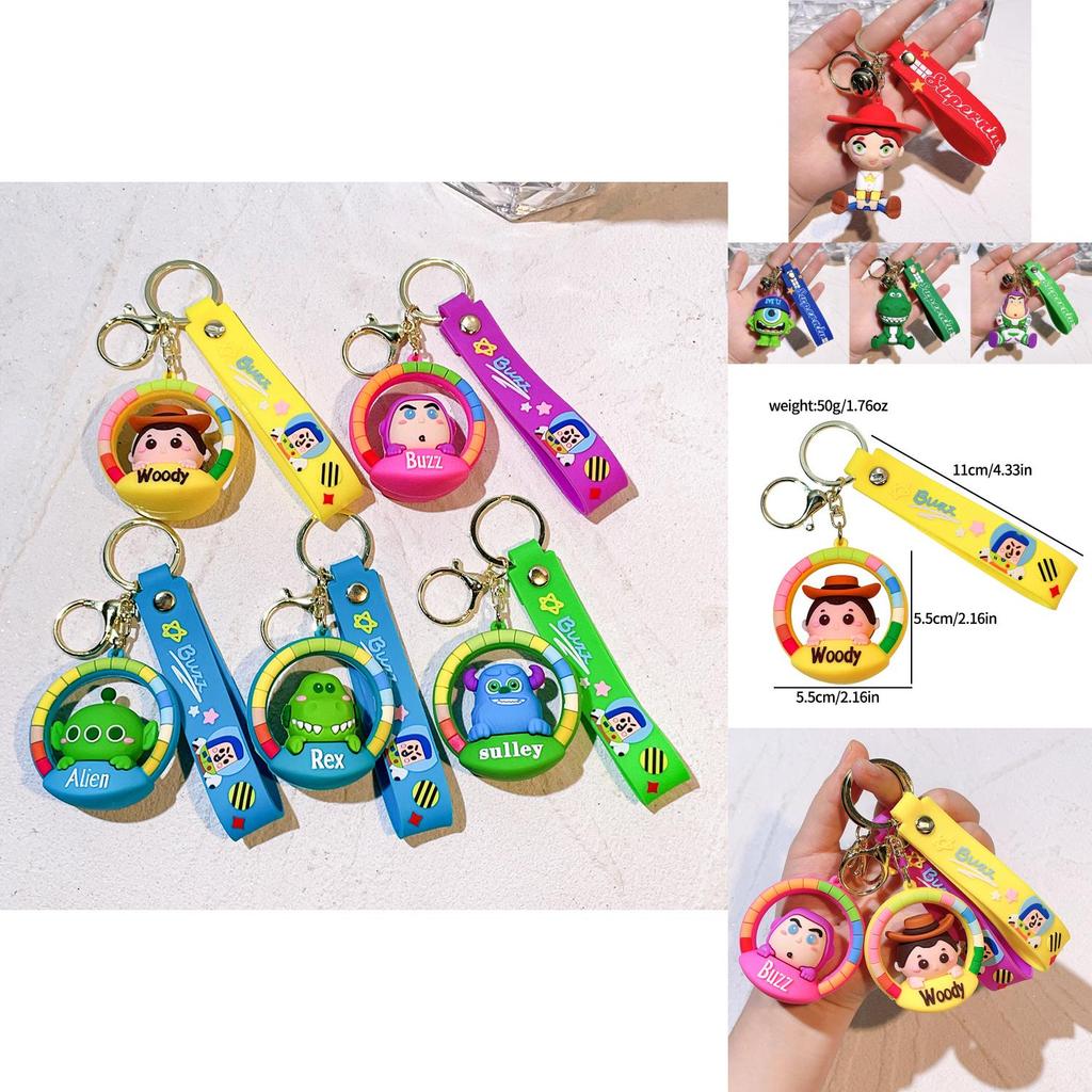 Adorable 2024 Cartoon Toy Story Buzz Lightyear Keychain Cute Figure For Kids Gifts