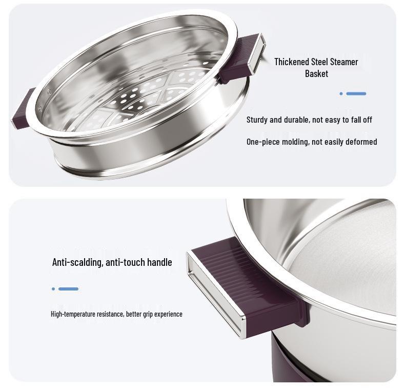 304 Stainless Steel Non-Stick Electric Griddle & Multi-Functional Frying Pan