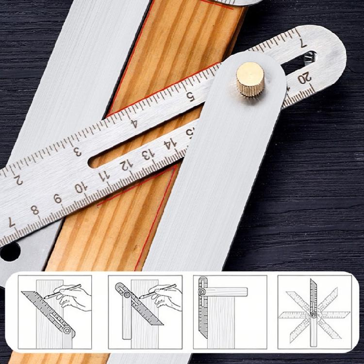 Universal Angles Measuring Tool Accuracy Bevel Square Offering Multiple Function Capabilities for Woodworking DIY Projects