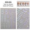 Self-Adhesive Gold & Silver Foil French Nail Stickers In Trendy DH Style