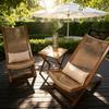 Waterproof Outdoor Rattan Furniture Set: Folding Balcony Table, Chair, and Sofa for Garden Leisure