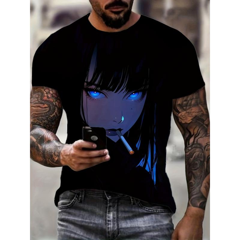 Fashion 3D Print Men Short Sleeve Round Neck T-Shirt Plus Size Tee Summer Casual Tshirts