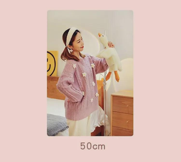 Big White Goose Plush Toy - Cute Sleep Pillow for Girls