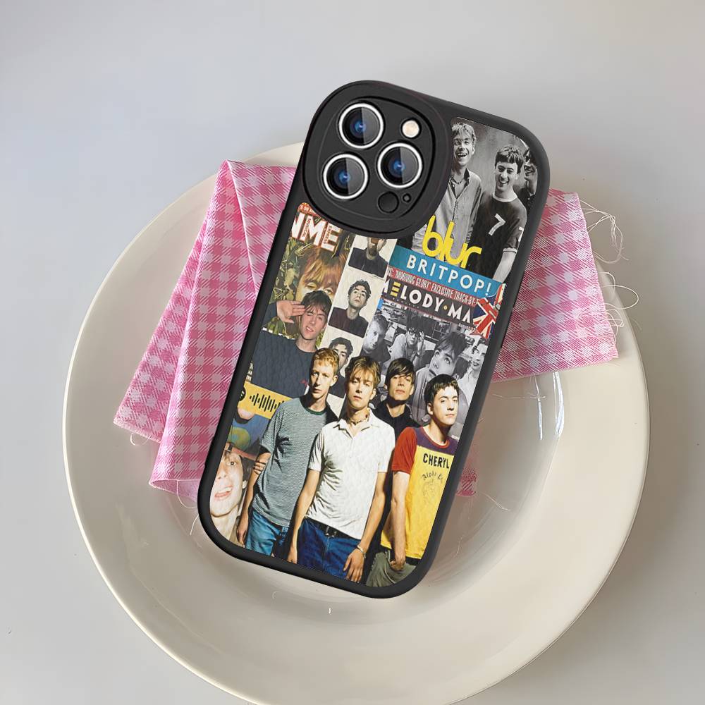 Rock Band B-Blur For IPhone 16 15 14 13 12 11 Pro Max Plus Shockproof Leather Soft Phone Cover