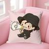 Lindas Fundas de Almohada Chibi de Michael Jackson para Dormitorio Sala de Estar Sofá Decoración del Hogar Funda de Cojín de Poliéster con Cremallera