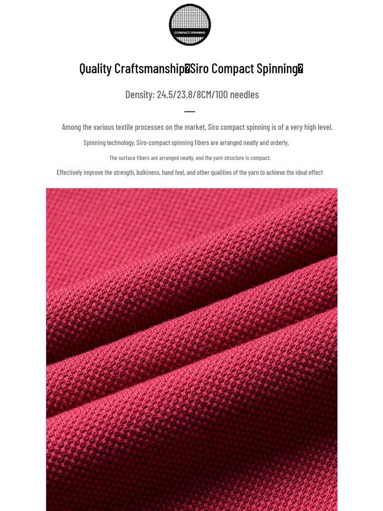 Woodpecker Men's Burgundy Lapel Long Sleeve Polo Shirt - Autumn/Spring Thin Style for Middle-aged Dads