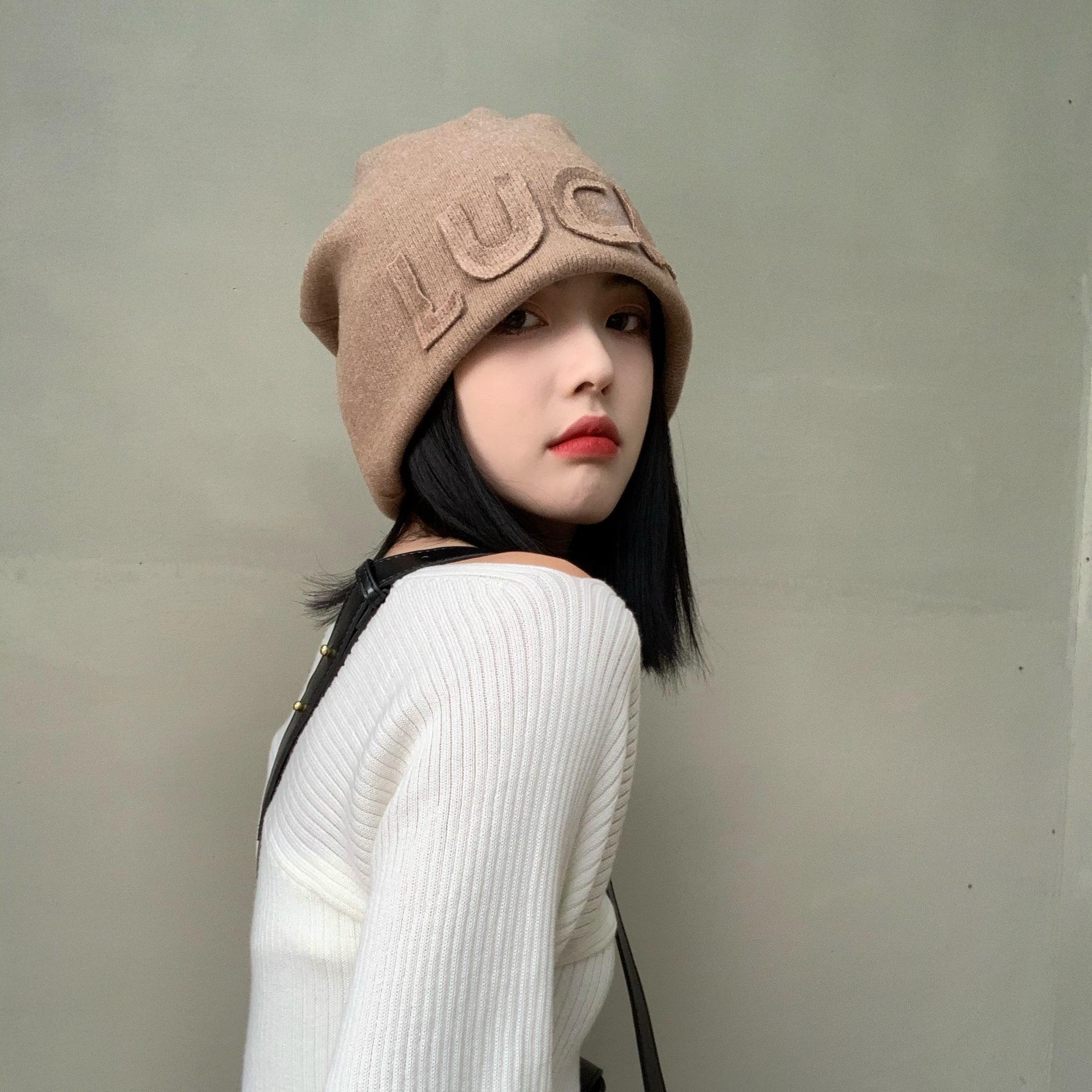

Casual Quality Premium Knit Hat With Stretch Fit And Embroidery Perfect For Autumn Winter And коричневый