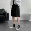 Men Shorts Button Zipper Fly Mid-rise Summer Sport Pants Wide Leg Ultra-Thin Ice Silk Fitness Short Pants