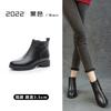 Retro Velvet Leather Martin Boots Women's Versatile Casual Short Boots British Thick Heel Autumn and Winter New Velvet Boots