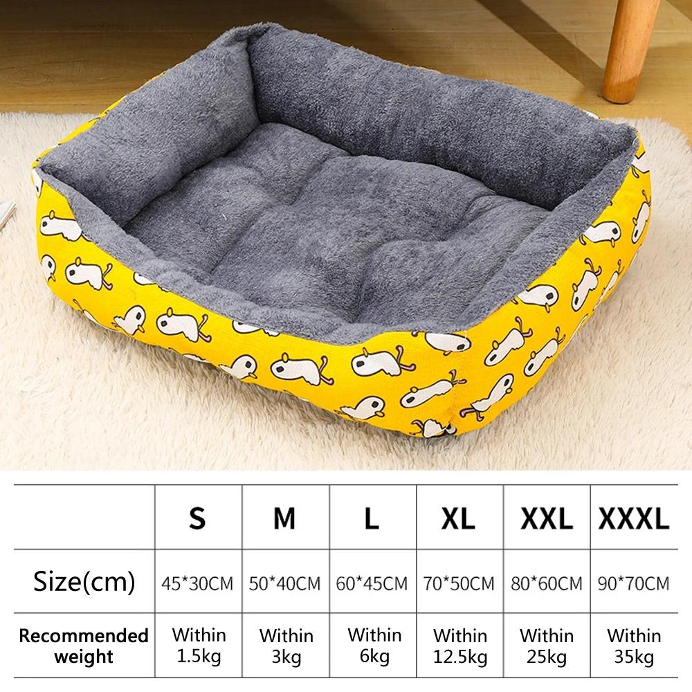 Square Pet Cat Dog Bed Large Cat Kennel Washable Cat Cushion Waterproof Mattress Pet Cushion Medium Large Dogs Pet Supplies