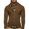 Herren Schnalle Pullover Strickjacke Winter Warmer Pullover Mantel Herbst Winter Gestrickt