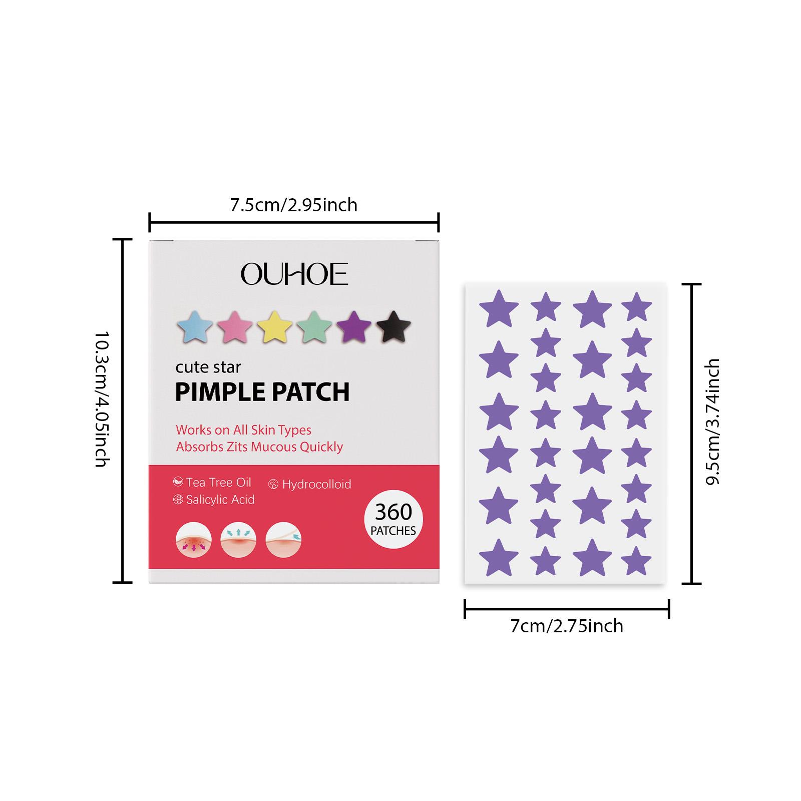 

Star Shaped Hydrocolloid Acne Patches Invisible Pimple Clear Cover Makeup Concealer Marks Spot Sweat-Proof Beauty Waterproo J0M9 1boxed=360pcs