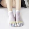 Women Sports Socks Separate Fingers High Five Finger Crew Socks Yoga