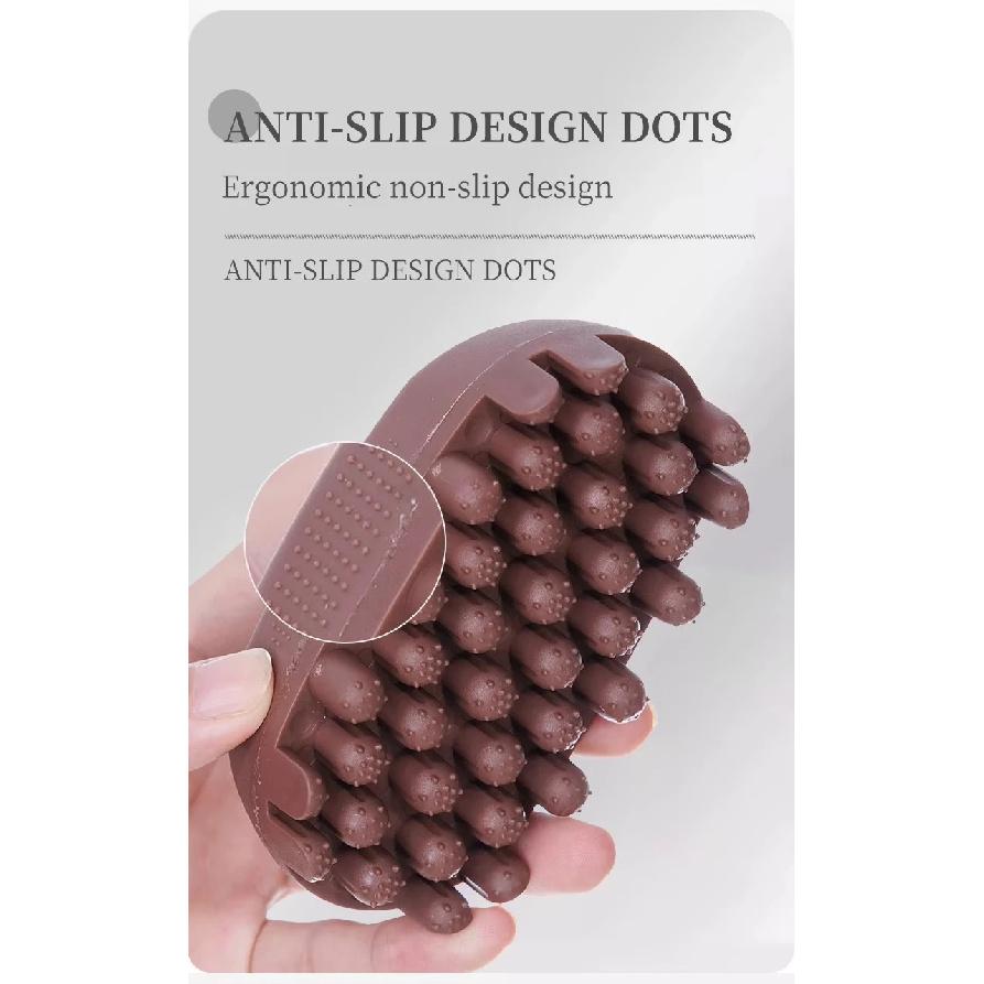 WANMEI Silicone Magic Twist Hair Brush Portable Easy-Rinse Durable Unisex Hair Comb for Normal Hair-Styling Accessory for Curly