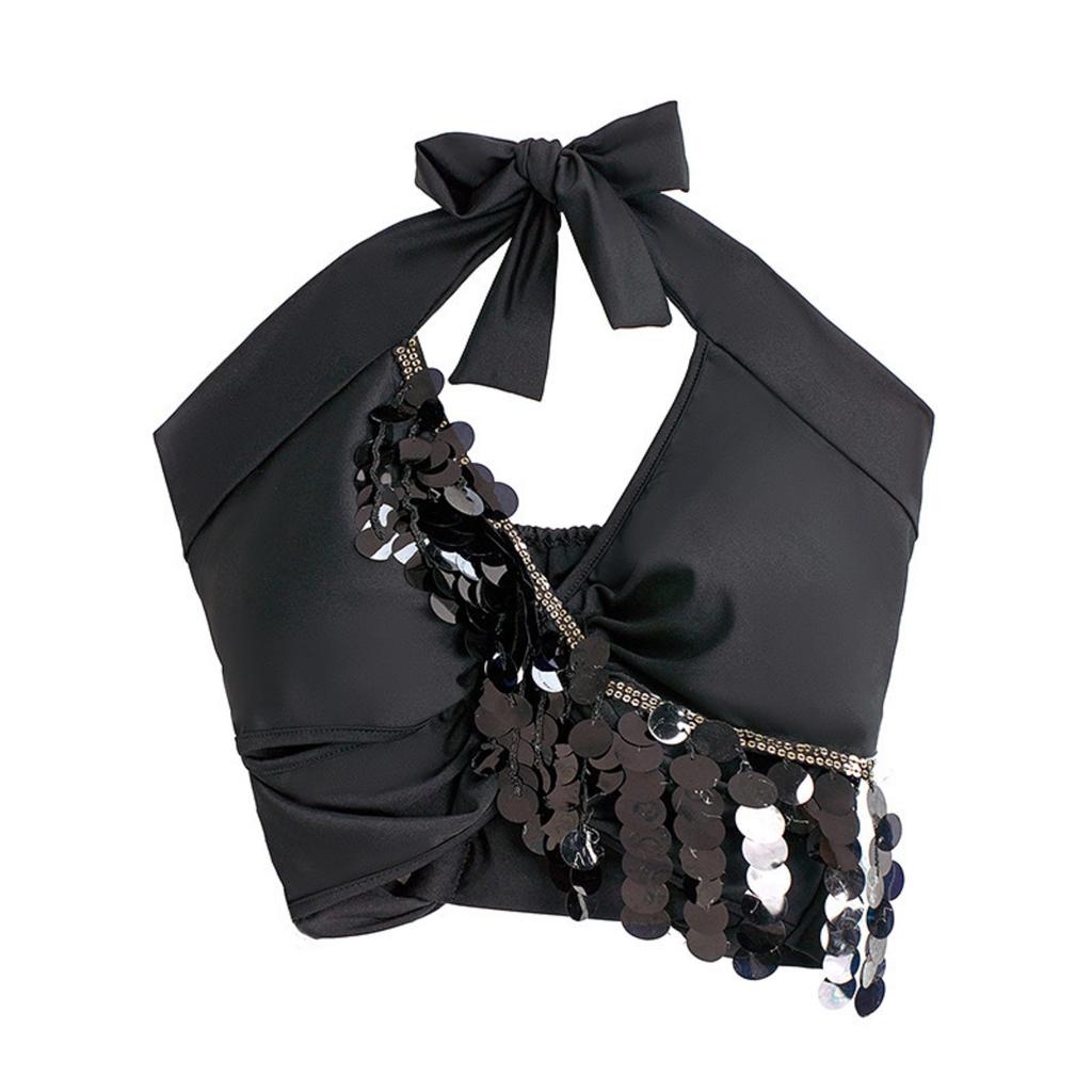 Sexy Pailletten-Quasten-Top für Damen-Bauchtanz-Aufführung